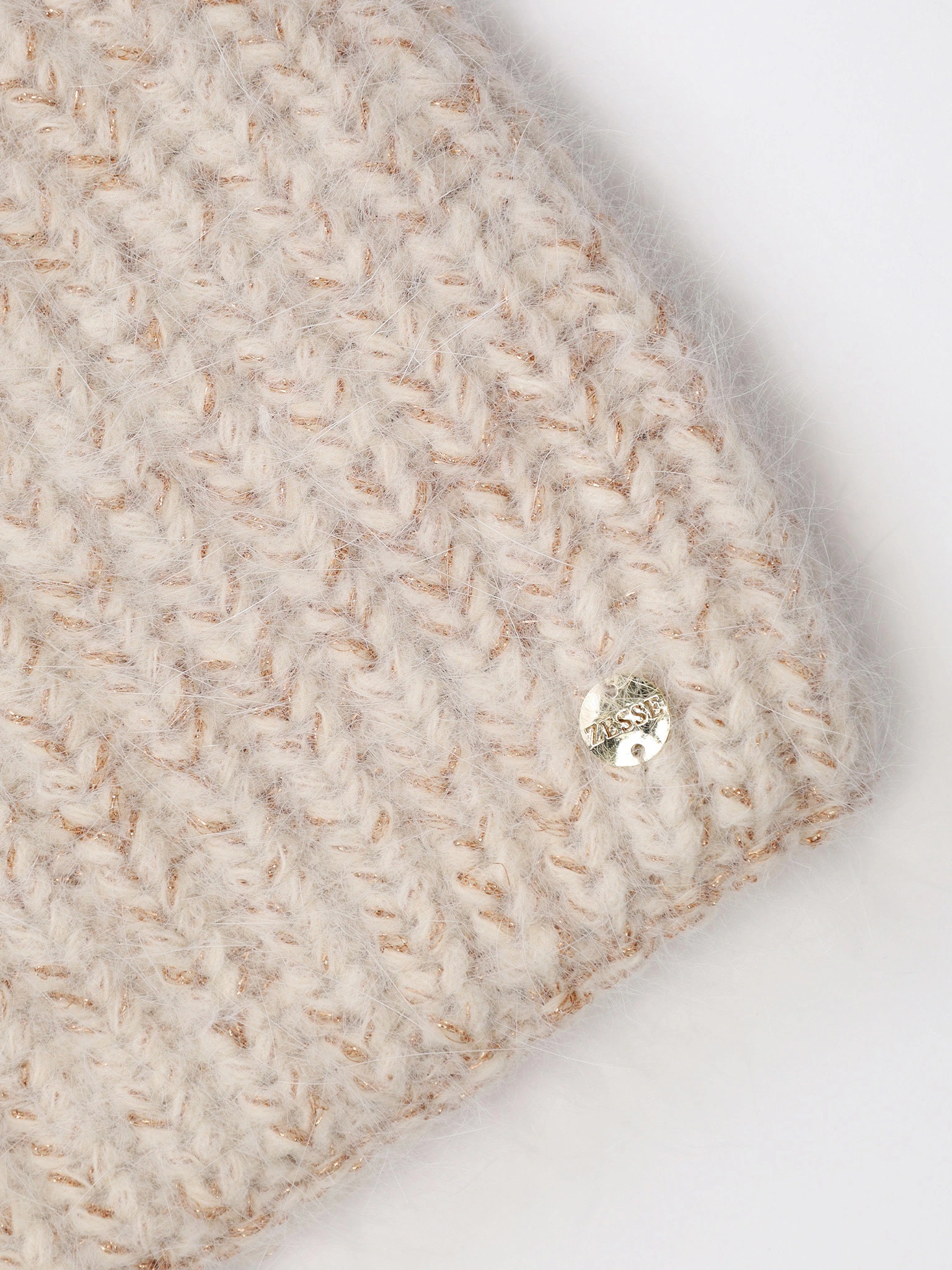 Шапка-бини с люрексом из смесовой шерсти альпаки в ассортименте